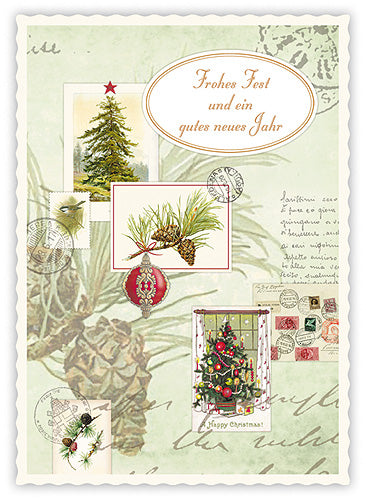 Frohes Fest, Happy Festival - Quire postcard