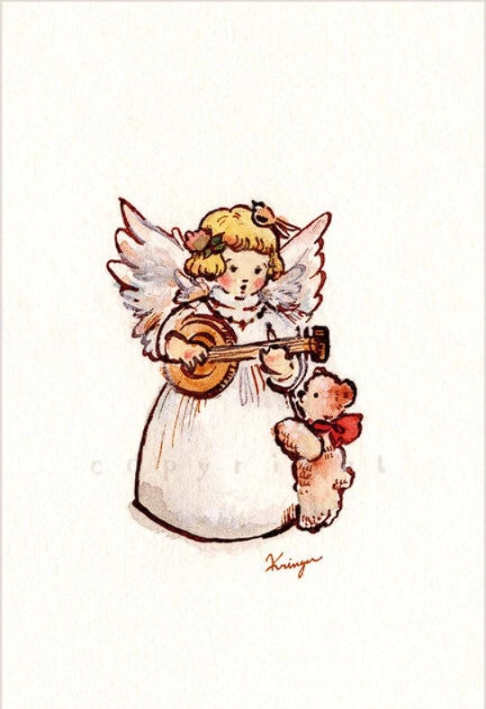 Angel with Lute - Krimgen postcard