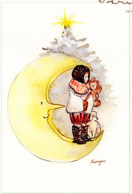 Moon and Boy (Black Cap) - Krimgen postcard