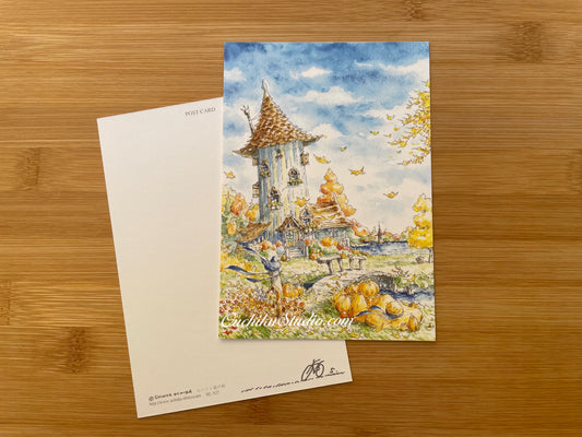 森の秋 Autumn Forest - Shinya Uchida Postcard