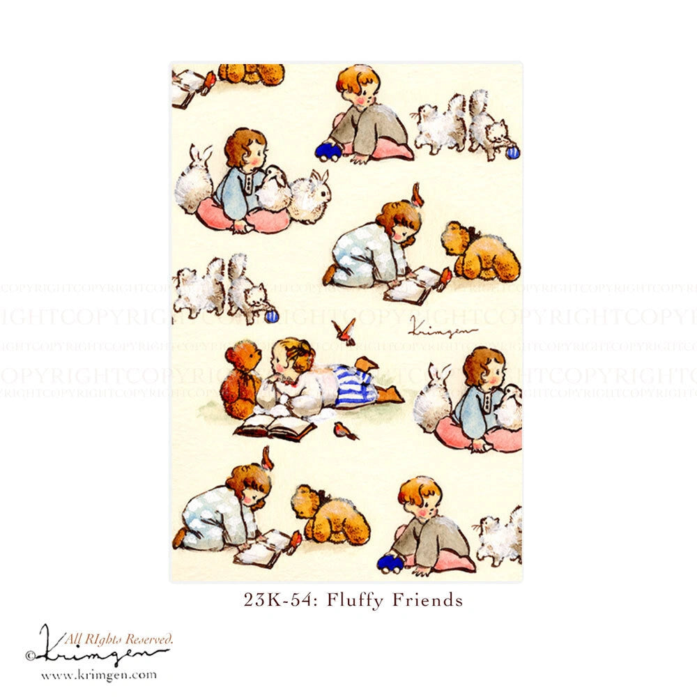 Fluffy Friends -  Krimgen postcard