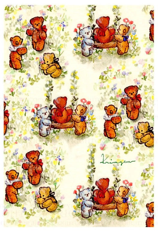 Bears in a Field -  Krimgen postcard