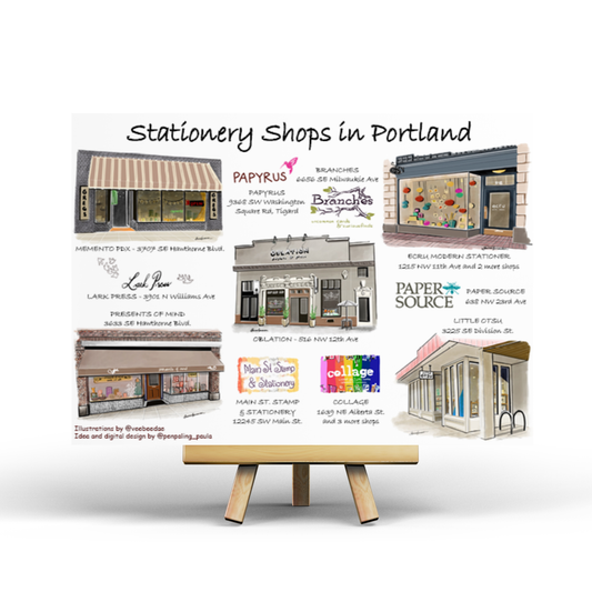 Stationery Shops in Portland - Penpaling Paula Postcard