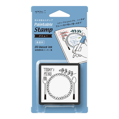 Paintable Stamp Pre-inked - Menu - MIDORI