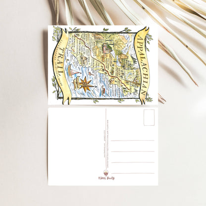 Appalachian Trail Map - Hiker Booty Postcard