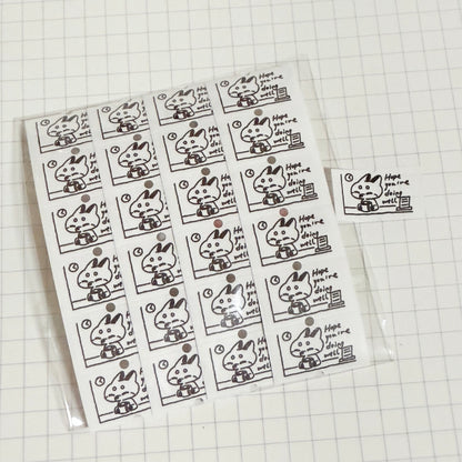 Hope you are doing well! - Abai Design白教授研究所 - 24 labeler stickers sampler