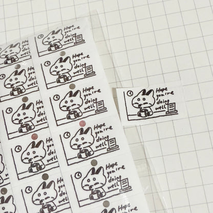 Hope you are doing well! - Abai Design白教授研究所 - 24 labeler stickers sampler