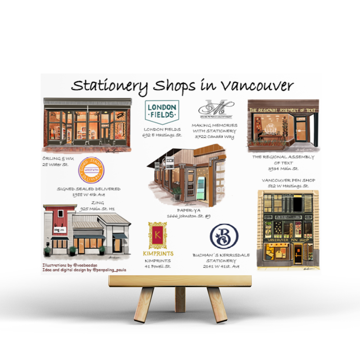 Stationery Shops in Vancouver - Penpaling Paula Postcard