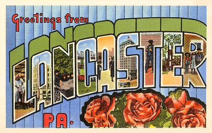 Greetings from Lancaster, Pennsylvania - Found Image postcard