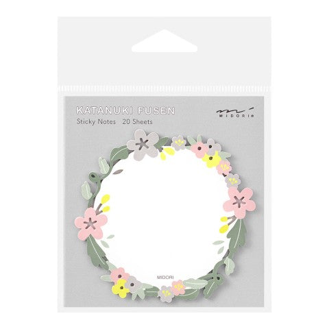 Die-cut Sticky Note - Wreath - Midori