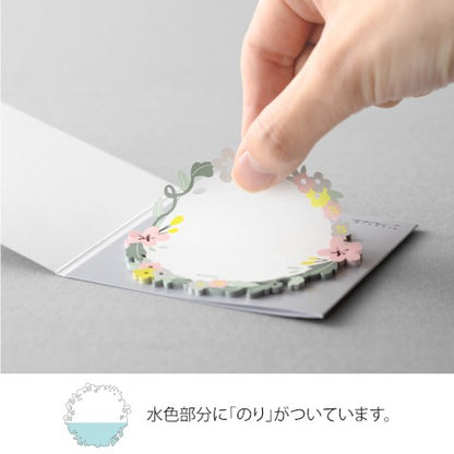 Die-cut Sticky Note - Wreath - Midori