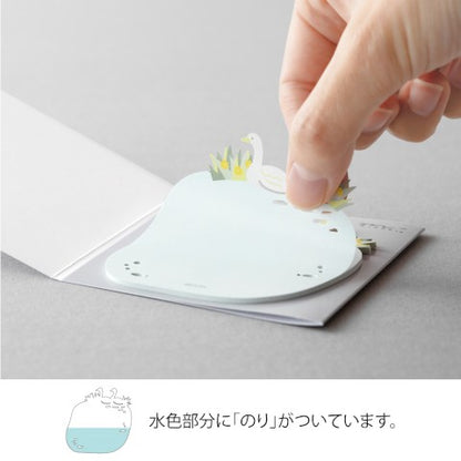 Die-cut Sticky Note - Swans - Midori