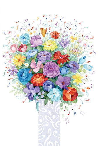 Bouquet flower - Sakai postcard
