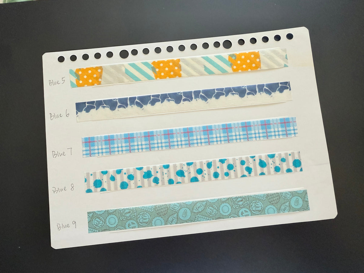 MT Washi Tape Sampler - 0.5m - Blue collection 2