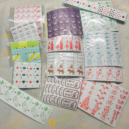 Light Blue Roll Sticker - 36 Sublo - 24 label stickers sampler