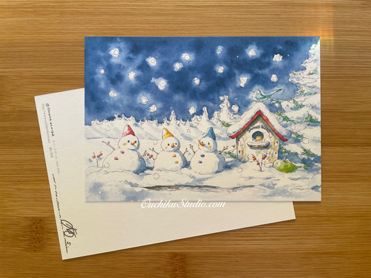 スイートホーム -Sweet Home, snowmans - Merry Christmas- Shinya Uchida Postcard