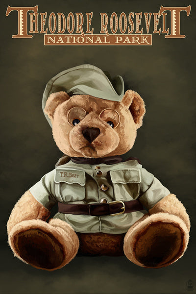 Theodore Roosevelt National Park - Teddy Bear - Lantern Press Postcard