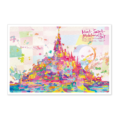 Mont Saint Michel - World Heritage Art Postcard