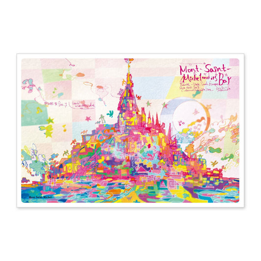 Mont Saint Michel - World Heritage Art Postcard
