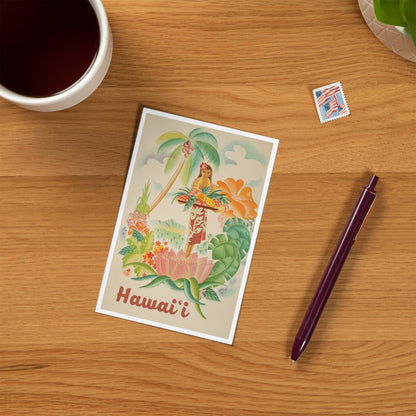 Hawaii, Vintage Welcome - LanternPress postcard