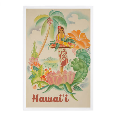 Hawaii, Vintage Welcome - LanternPress postcard