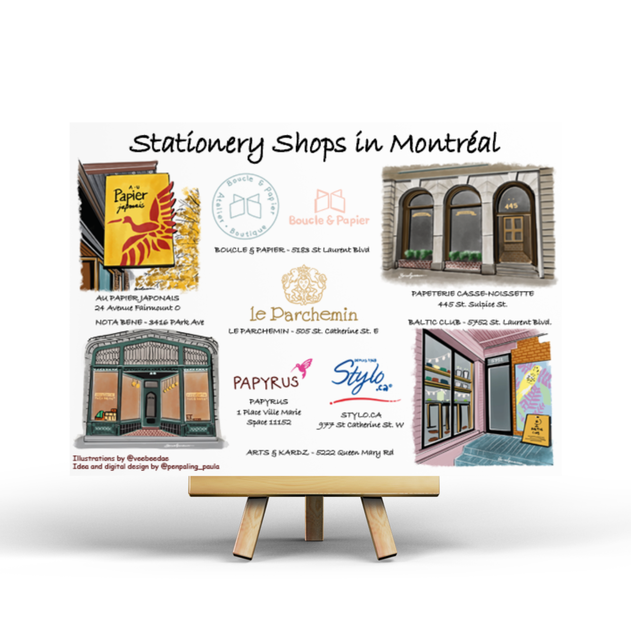 Stationery Shops in Montréal - Postcard