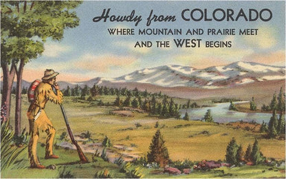 Howdy from Colorado, Mountain Man - Found Image postcard