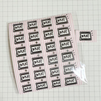 drama time - Abai Design白教授研究所 - 24 labeler stickers sampler