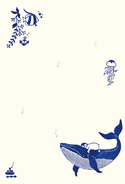 Sea animals, Penta's summer vacation - Frontia postcard pad