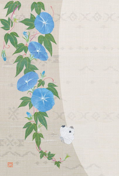 Morning Glory, Blue - Frontia summer postcard