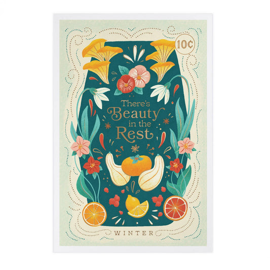 Seasons Mantra, Winter - Lantern Press Postcard