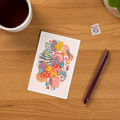 Earthy Dreamer, Mushrooms - Lantern Press Postcard