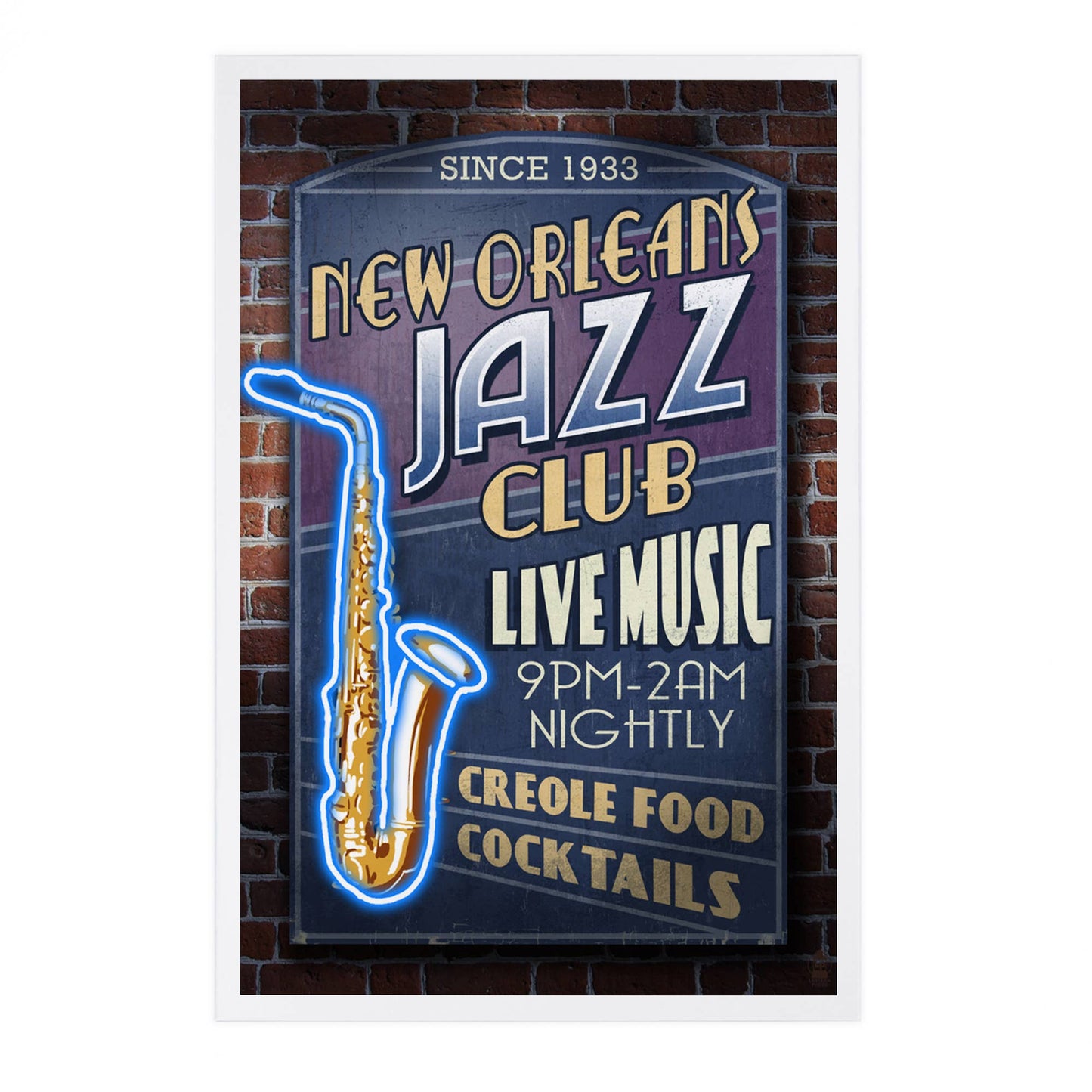 New Orleans, Louisiana, Jazz Club - Lantern Press Postcard