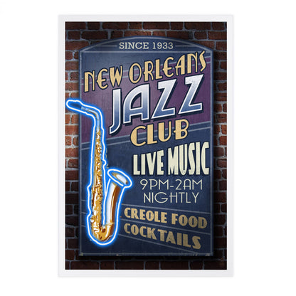New Orleans, Louisiana, Jazz Club - Lantern Press Postcard