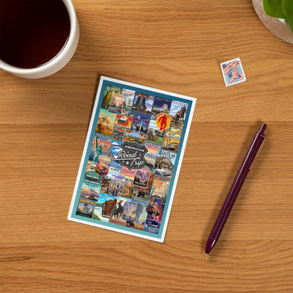 American Road Trip - LanternPress postcard