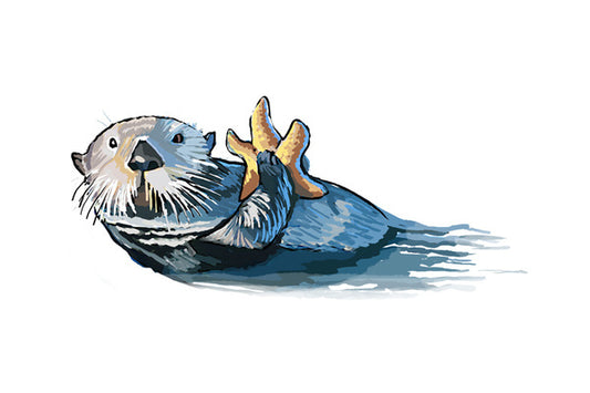 Sea Otter - Icon -  Lantern Press Postcard