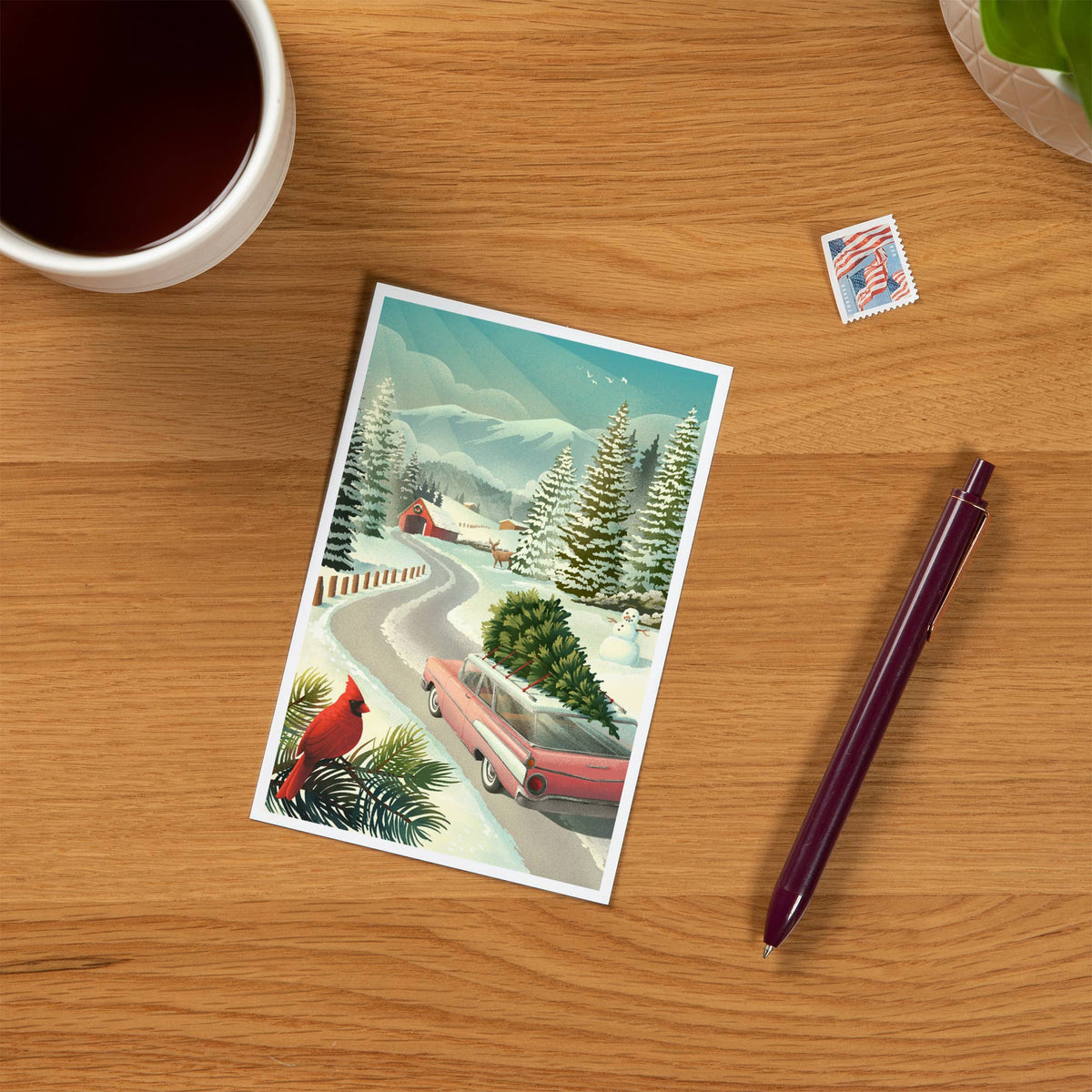 Holiday Tradition Christmas - Lantern Press Postcard
