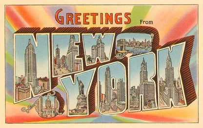 Greetings from New York City - Found Image postcard