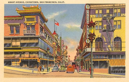 Grant Avenue, Chinatown, San Francisco, Calif - Found Image postcard