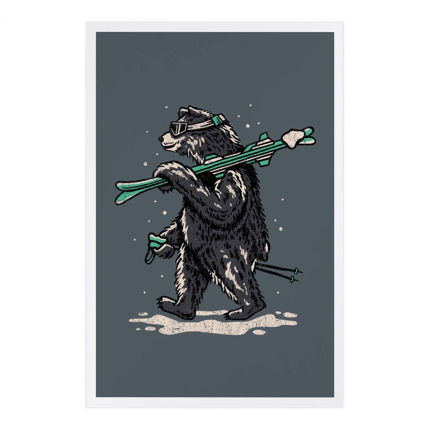 Ski Black Bear - LanternPress postcard