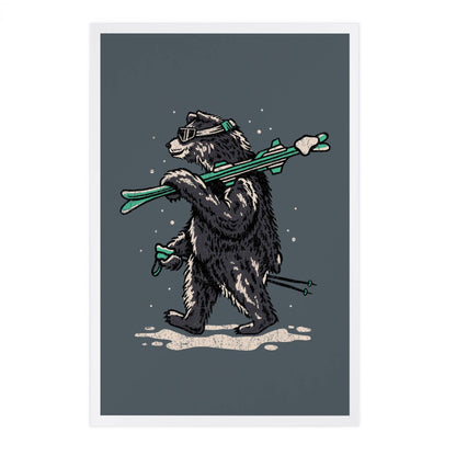 Ski Black Bear - LanternPress postcard