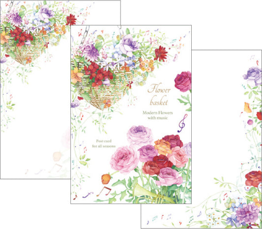 Flower Basket - Frontia postcard pad