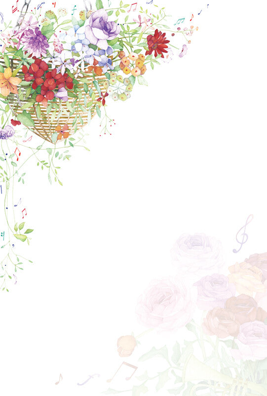 Flower Basket - Frontia postcard pad