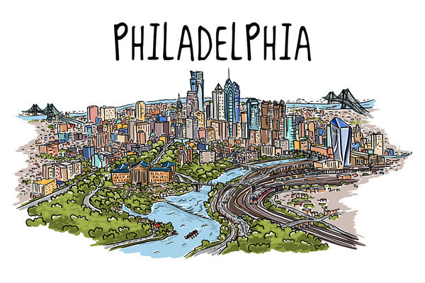 Philadelphia, Pennsylvania - Lantern Press Postcard