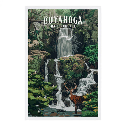Cuyahoga Valley National Park Painterly - Lantern Press Postcard