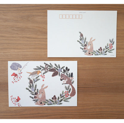 Rabbit wreath making - 4Legs postcards