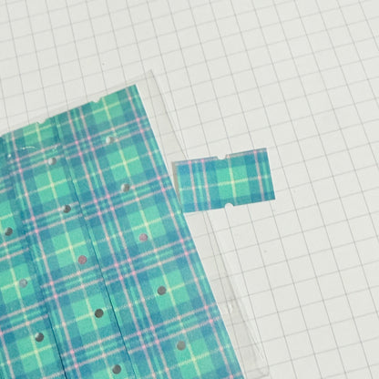 Green Gingham - Abai Design白教授研究所 - 24 labeler stickers sampler
