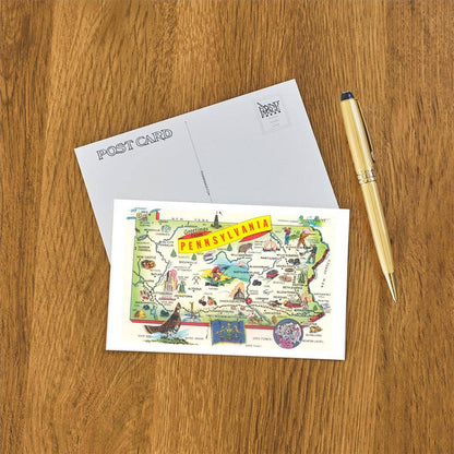 Map of Pennsylvania - Found Image postcard