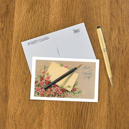 Best Wishes Letter - Found Image postcard