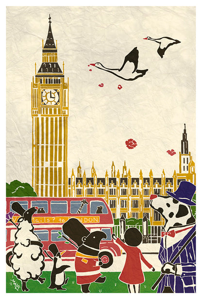 London England - Adachi Masato - Who Mails postcard